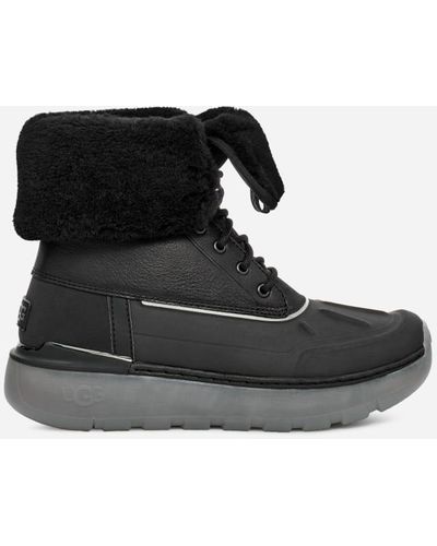 UGG ® City Butte Leather/waterproof Cold Weather Boots - Black