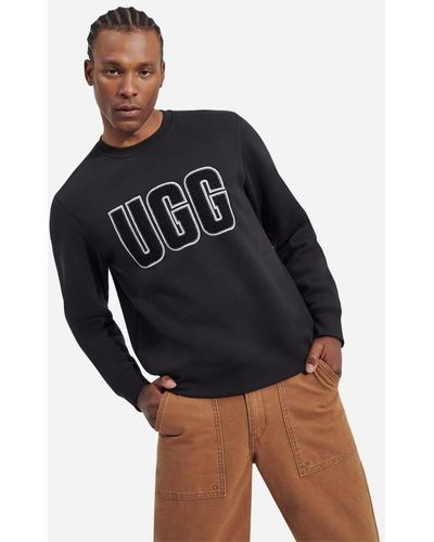 UGG ® Becker ®fluff Logo Crewneck Cotton Blend/recycled Materials Hoodies & Sweatshirts - Multicolor