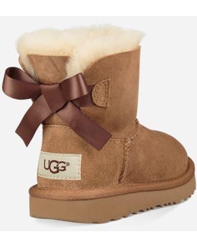 UGG ® Toddlers' Mini Bailey Bow Ii Boot Sheepskin Classic Boots - Brown
