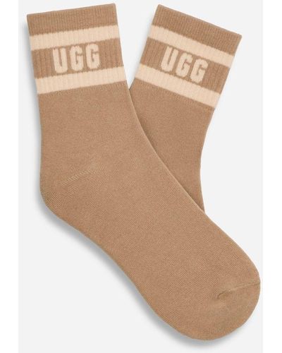 UGG ® Dierson Logo Quarter Sock - Natural