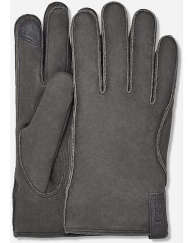 UGG ® Leather Clamshell Logo Glove - Grey