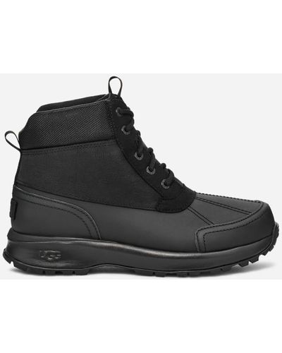 UGG ® Emmett Duck Boot Leather Cold Weather Boots - Black