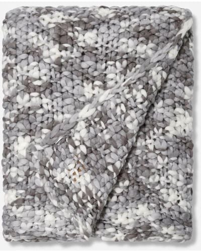 UGG ® Sylvie Throw Knit Blankets - Gray