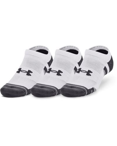 Under Armour Performance Cotton 3-pack No Show Socks - White