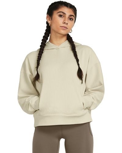 Under Armour Journey Rib Oversized Hoodie - Natural