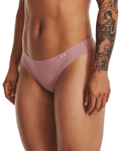 Under Armour Pure Stretch Thong 3-pack - Brown