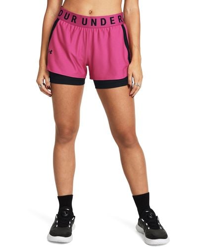 Under Armour Damesshorts Play Up 2-in-1 - Roze