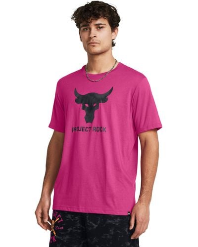 Under Armour Project rock payoff kurzarm-shirt mit grafik für astro - Pink