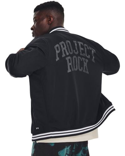 Under Armour Project Rock Mesh Varsity Jacket - Black