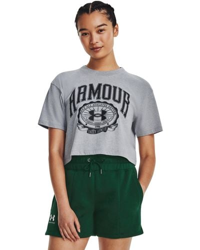 Under Armour Collegiate Crop Short Sleeve - Gray