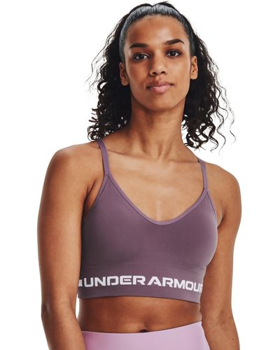 Under Armour Seamless Low Long Sports Bra - Purple