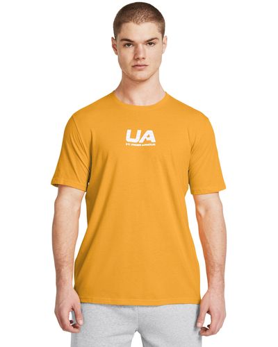 Under Armour Ua Archive Vintage Short Sleeve - Yellow