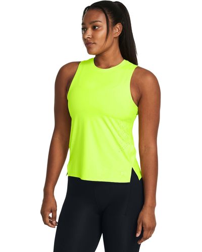 Under Armour Damestanktop Launch Elite - Groen