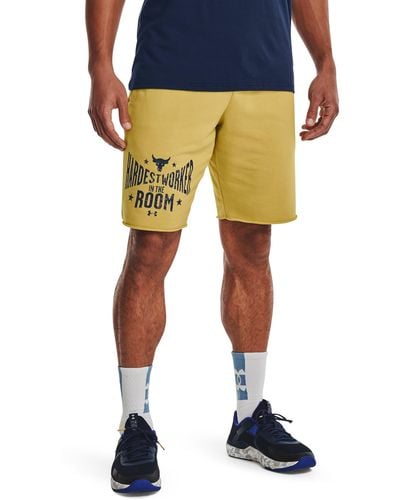 Under Armour Project Rock Terry Shorts - Yellow