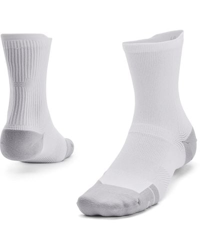 Under Armour Ua Iso-chill Armourdry Mid-crew Socks - White