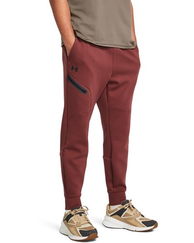 Under Armour Unstoppable fleece-jogginghose für cinna - Rot