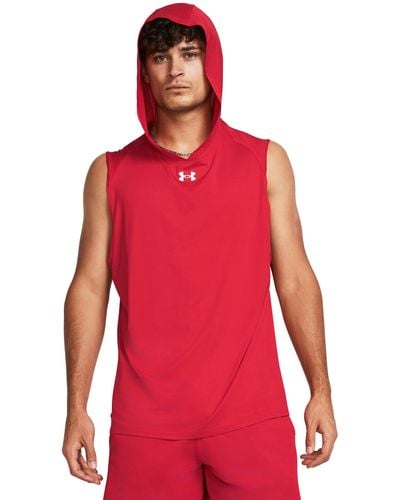 Under Armour Ua Knockout Team Sleeveless Hoodie - Red