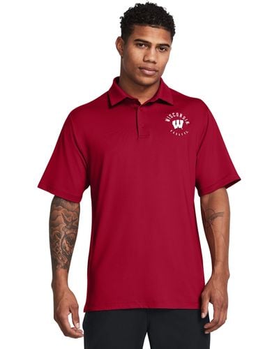 Under Armour Ua Tee To Green Collegiate Polo - Red