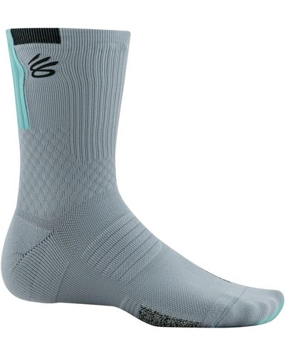 Under Armour Curry Armourdry Playmaker Mid-crew Socks - Blue