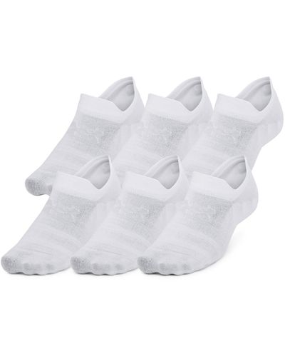 Under Armour Ua Essential 6-pack Ultra Low Socks - White