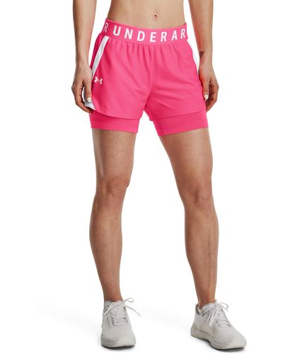Under Armour UA Play Up 2-in-1-Shorts Rosa LG - Pink