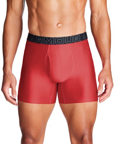 Under Armour Ua Performance Tech 6" 3-pack Boxerjock - Red