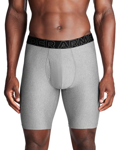 Under Armour Ua Performance Tech 9" 3-pack Boxerjock - Grey