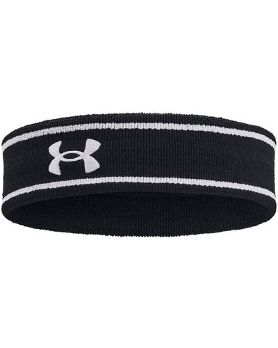 Under Armour Performance terry stirnband mit streifen, unisex - Schwarz