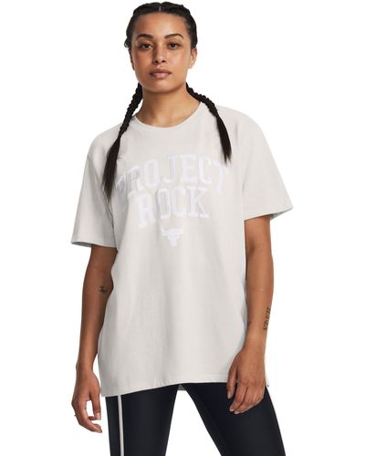 Under Armour Project Rock Heavyweight Campus T-shirt - White