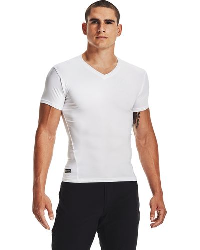Under Armour Tactical Heatgear® Compression V-neck T-shirt - White