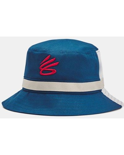 Under Armour Cappello Curry Bucket Varsity / Bianco Clay / Rosso - Blu