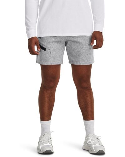 Under Armour Unstoppable Fleece Shorts - White