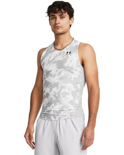 Under Armour Heatgear® Iso-chill Printed Tank - White