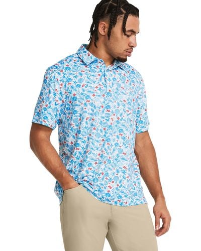 Under Armour Polo playoff 3.0 printed - Blu