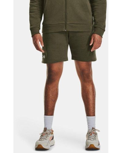 Under Armour Shorts Rival Fleece Da Uomo Marine Od / Bianco - Verde