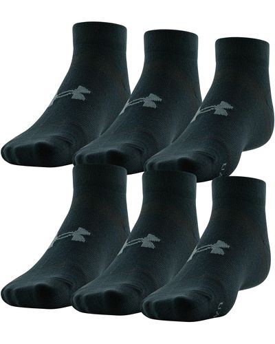 Under Armour Set Of 6 Pairs Essential Lite Low Cut Socks - Black