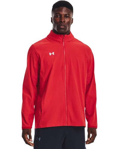 Under Armour Ua Squad 3.0 Warm-up Full-zip Jacket - Red