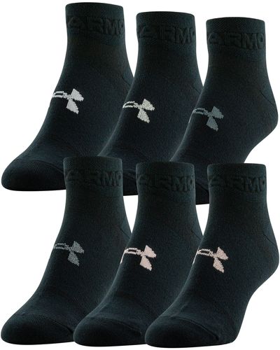 Under Armour Ua Essential 6-pack Low Cut Socks - Black