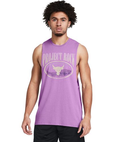 Under Armour Project rock balance tanktop für provence violett / violett ace / silt l - Lila