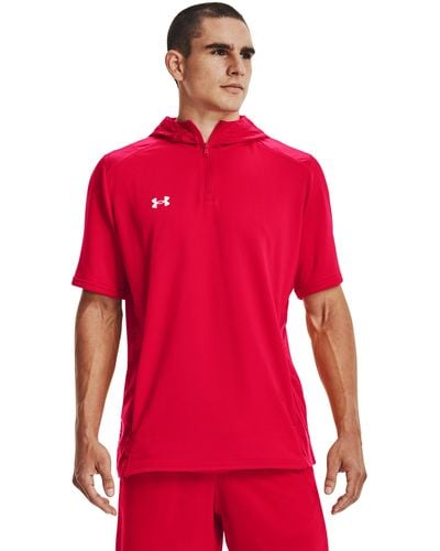 Under Armour Ua Command Short Sleeve Hoodie - Red