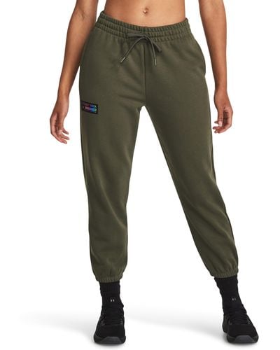 Under Armour Project Rock Heavyweight Terry Trousers - Green