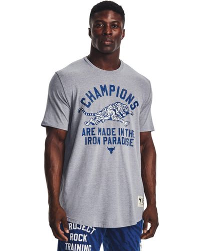 Under Armour Project Rock Champ Short Sleeve - Blue