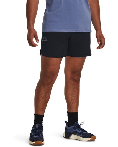 Under Armour Project Rock Unstoppable Herenshorts - Blauw