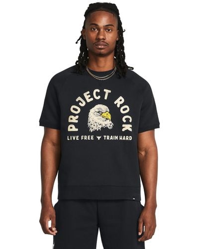 Under Armour Project Rock Eagle Graphic Short Sleeve Crew - Black