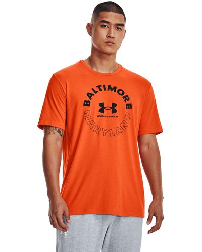 Under Armour Ua Baltimore Short Sleeve - Orange