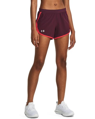Under Armour Damesshorts Fly-by 2.0 - Rood