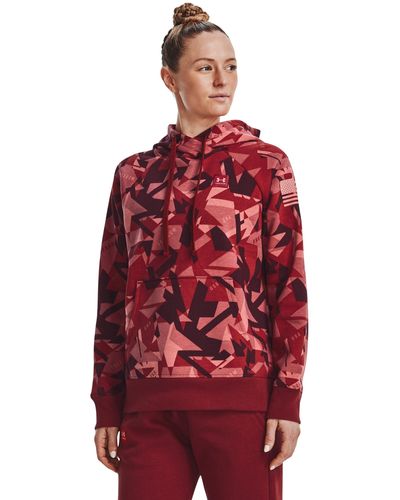 Under Armour Ua Freedom Rival Fleece Amp Hoodie - Red