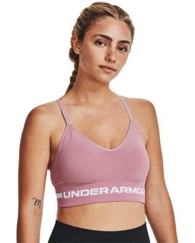 Under Armour UA Seamless Low Long Sport-BH Rosa LG - Pink