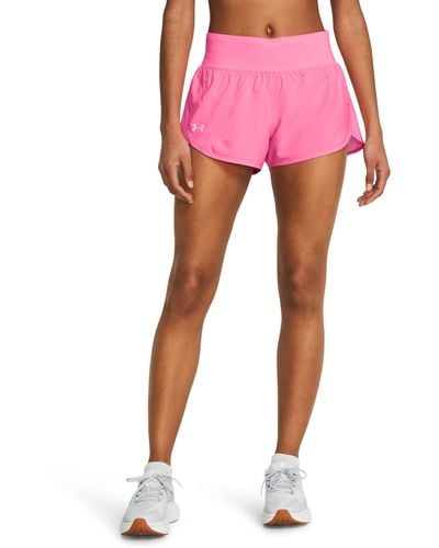 Under Armour Fly-by Elite 3" Shorts - Pink