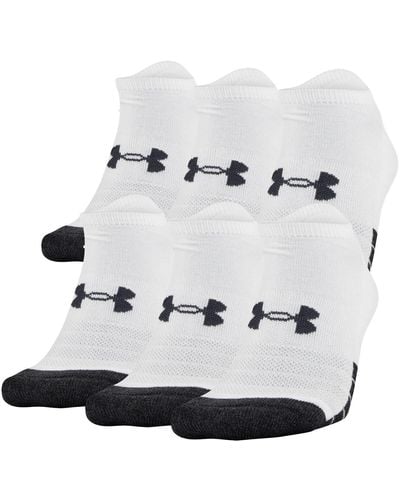 Under Armour Ua Performance Tech No Show Socks 6-pack - White